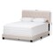 Baxton Studio Cassandra Modern Light Beige Upholstered Queen Size Bed 136-7455 - alternate 3